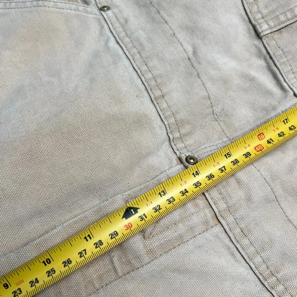 Carhartt Tan Dungarees Double Knee Bib Overalls Men's 38x32
